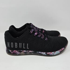 NOBULL Super Fabric Trainers Floral Midnight Palm Women 8 / Men 6.5 Lightly Worn